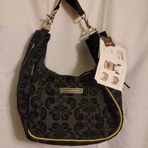 Petunia Pickle Bottom: Bag Touring Tote Black Suede Diaper Bag Baby Chic New NWT